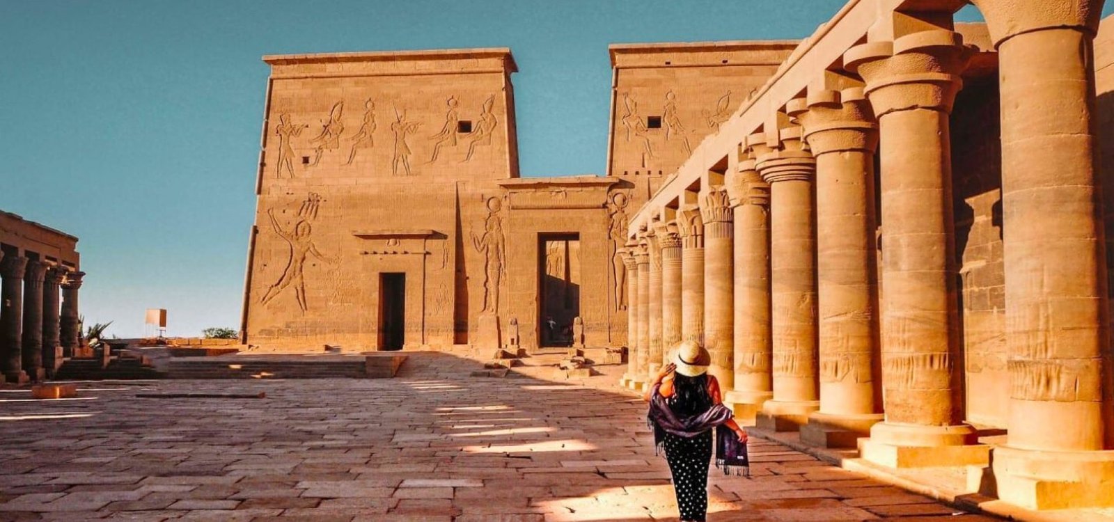 Wandering through the majestic Philae Temple in Aswan